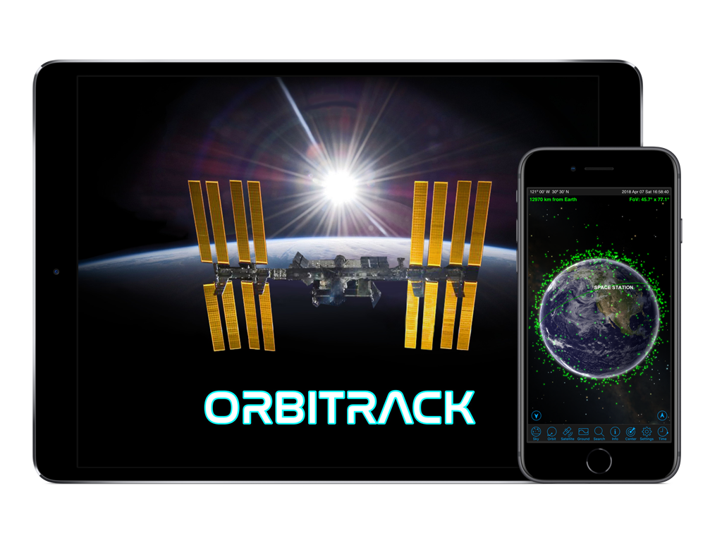 Orbitrack on an iPad and iPhone